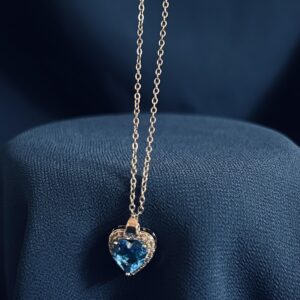 Blue Heart Necklace