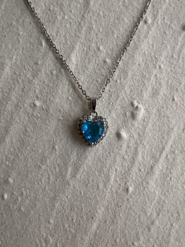 Blue Heart Necklace - Image 4